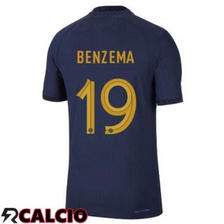 Prima Maglia Francia (BENZEMA 19) Blu Royal 2022/2023  Prima Maglia Francia (BENZEMA 19) Blu Royal 2022/2023