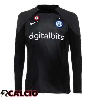 Maglia Inter Milan Portiere Maniche Lunghe Nero 2022/2023  Maglia Inter Milan Portiere Maniche Lunghe Nero 2022/2023