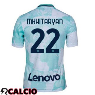 Seconda Maglia Inter Milan (MKHITARYAN 22) Bianco Verde 2022/2023  Seconda Maglia Inter Milan (MKHITARYAN 22) Bianco Verde 2022/2023