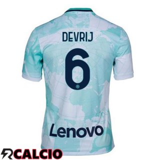 Seconda Maglia Inter Milan (DE VRIJ 6) Bianco Verde 2022/2023  Seconda Maglia Inter Milan (DE VRIJ 6) Bianco Verde 2022/2023