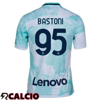 Seconda Maglia Inter Milan (BASTONI 95) Bianco Verde 2022/2023