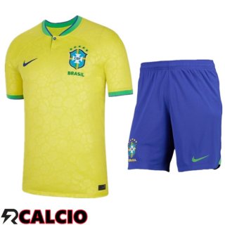 Insieme Prima Maglia Brasile + Pantaloncini Coppa Del Mondo 2022  Insieme Prima Maglia Brasile + Pantaloncini Coppa Del Mondo 2022