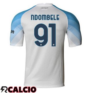 Prima Maglia SSC Napoli (Ndombele 91) Bianco 2022/2023