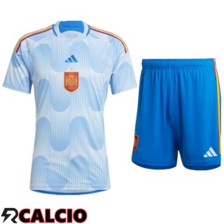 Insieme Seconda Maglia Spagna + Pantaloncini Coppa Del Mondo 2022