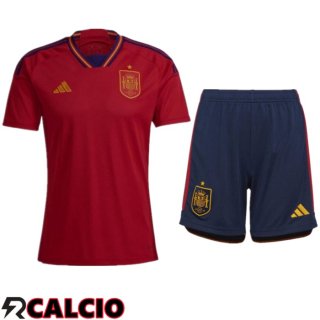Insieme Prima Maglia Spagna + Pantaloncini Coppa Del Mondo 2022