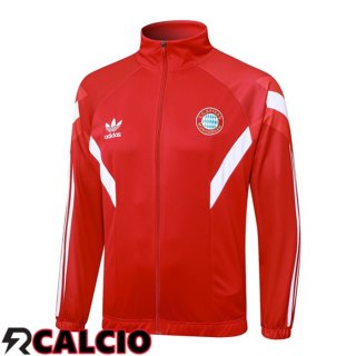 Giacca Calcio Bayern Monaco Rosso 2024/2025  Giacca Calcio Bayern Monaco Rosso 2024/2025