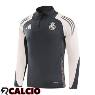 Felpa Allenamento Real Madrid Grigio 2024/2025  Felpa Allenamento Real Madrid Grigio 2024/2025