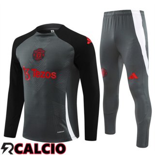 Insieme Tuta Calcio Manchester United Nero Grigio 2024/2025