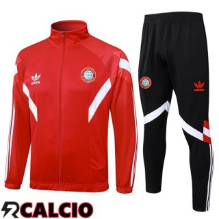 Insieme Tuta Calcio - Giacca Bayern Monaco Rosso 2024/2025