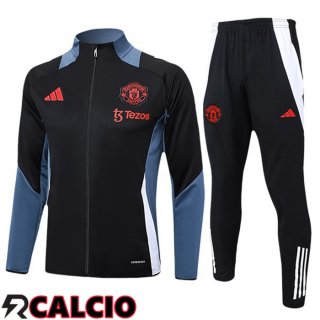 Insieme Tuta Calcio - Giacca Manchester United Nero 2024/2025