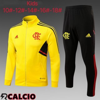 Insieme Tuta Calcio - Giacca Flamengo Bambino Giallo 2022/2023  Insieme Tuta Calcio - Giacca Flamengo Bambino Giallo 2022/2023