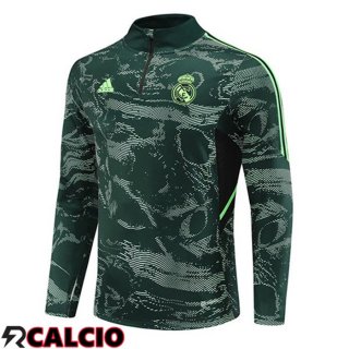 Felpa Allenamento Real Madrid Verde 2022/2023  Felpa Allenamento Real Madrid Verde 2022/2023