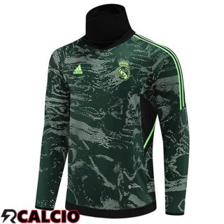 Felpa Allenamento Real Madrid Collo alto Verde 2022/2023  Felpa Allenamento Real Madrid Collo alto Verde 2022/2023