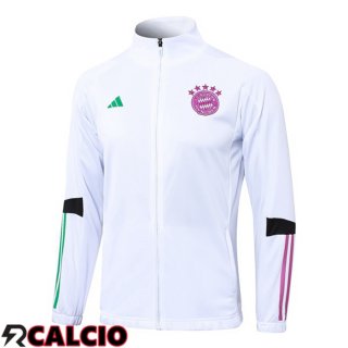 Giacca Calcio Bayern Monaco Bianco 2023/2024  Giacca Calcio Bayern Monaco Bianco 2023/2024