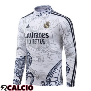 Felpa Allenamento Real Madrid Bianco 2023/2024