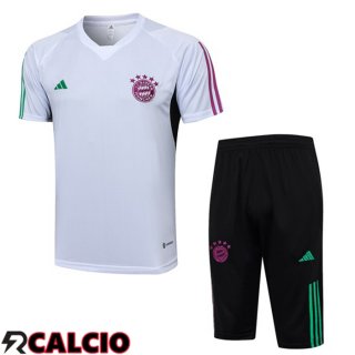 T Shirt Allenamento Bayern Monaco + Pantaloncini Bianco 2023/2024