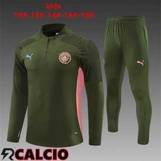 Insieme Tuta Calcio Manchester City Bambino Verde 2024/2025  Insieme Tuta Calcio Manchester City Bambino Verde 2024/2025
