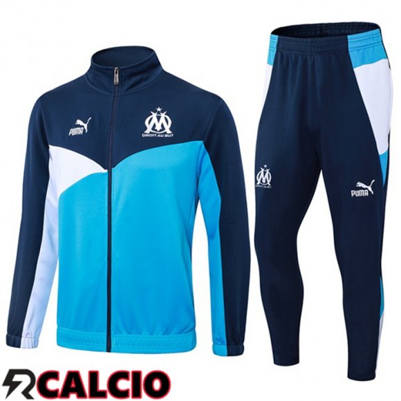 Insieme Tuta Calcio - Giacca Marsiglia OM Blu Reale 2024/2025
