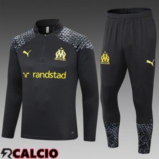 Insieme Tuta Calcio Marsiglia OM Bambino Nero 2023/2024