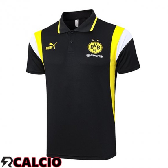 Maglia Polo Dortmund BVB Nero 2023/2024  Maglia Polo Dortmund BVB Nero 2023/2024