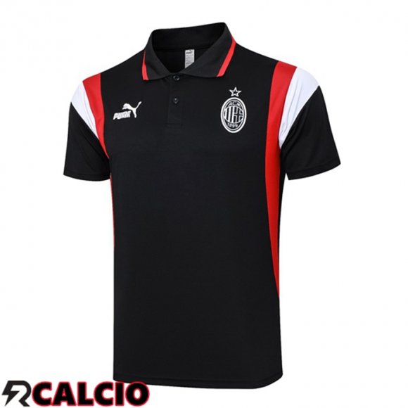 Maglia Polo AC Milan Nero 2023/2024  Maglia Polo AC Milan Nero 2023/2024