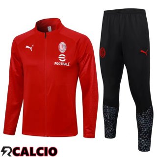 Insieme Tuta Calcio - Giacca AC Milan Rosso 2023/2024