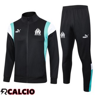Insieme Tuta Calcio - Giacca Marsiglia OM Nero 2023/2024