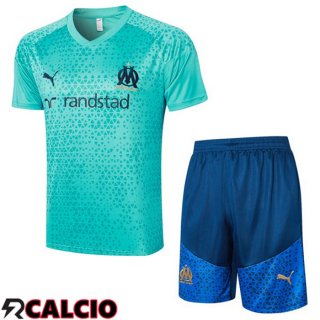 T Shirt Allenamento Marsiglia OM + Pantaloncini Blu 2023/2024