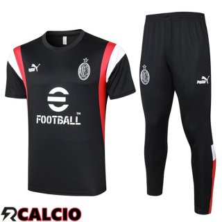 T Shirt Allenamento AC Milan + Pantaloni Nero 2023/2024  T Shirt Allenamento AC Milan + Pantaloni Nero 2023/2024