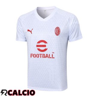 T Shirt Allenamento AC Milan Bianco 2023/2024  T Shirt Allenamento AC Milan Bianco 2023/2024