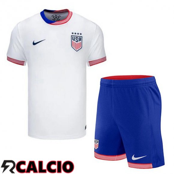 Prima Maglia Nazionale USA Bambino Bianco 2024/2025