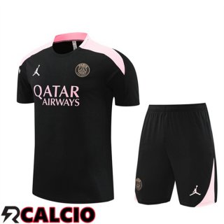 Insieme T Shirt Allenamento Paris PSG + Pantaloncini Nero 2024/2025