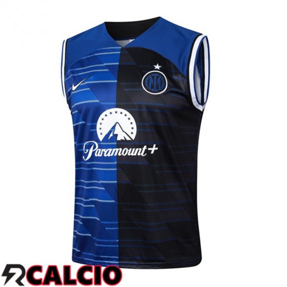 Canotta Allenamento Inter Milan Blu Nero 2024/2025  Canotta Allenamento Inter Milan Blu Nero 2024/2025