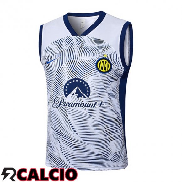 Canotta Allenamento Inter Milan Bianco 2024/2025  Canotta Allenamento Inter Milan Bianco 2024/2025