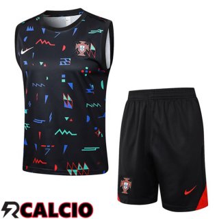 Canotta Allenamento Portogallo + Pantaloncini Nero 2024/2025  Canotta Allenamento Portogallo + Pantaloncini Nero 2024/2025