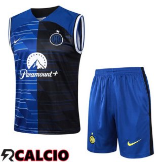 Canotta Allenamento Inter Milan + Pantaloncini Blu Nero 2024/2025