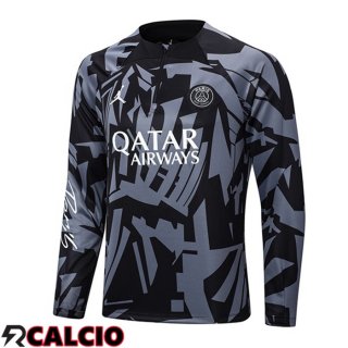 Felpa Allenamento FC Barcellona Nero Grigio 2022/2023  Felpa Allenamento FC Barcellona Nero Grigio 2022/2023