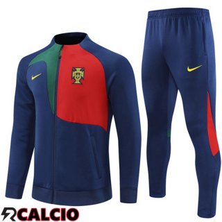 Insieme Tuta Calcio - Giacca Portogallo Blu Reale 2022/2023  Insieme Tuta Calcio - Giacca Portogallo Blu Reale 2022/2023