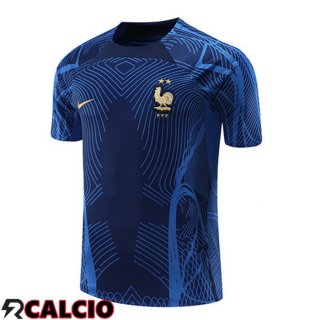 T Shirt Allenamento Francia Blu 2022/2023  T Shirt Allenamento Francia Blu 2022/2023