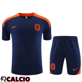 T Shirt Allenamento Paesi Bassi + Pantaloncini Blu Reale 2023/2024