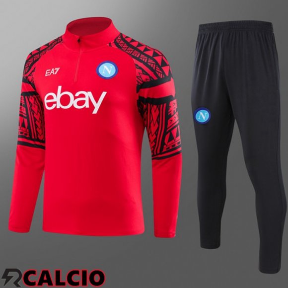 Insieme Tuta Calcio SSC Napoli Bambino Rosso 2023/2024  Insieme Tuta Calcio SSC Napoli Bambino Rosso 2023/2024