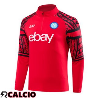 Felpa Allenamento SSC Napoli Rosso 2023/2024  Felpa Allenamento SSC Napoli Rosso 2023/2024