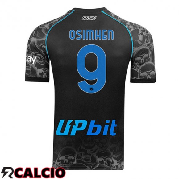 Maglia SSC Napoli (Victor Osimhen 9) Halloween Nero 2023/2024
