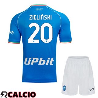 Prima Maglia SSC Napoli (Piotr Zielinski 20) Bambino Blu 2023/2024