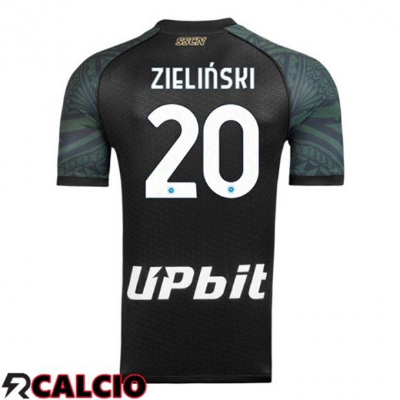 Terza Maglia SSC Napoli (Piotr Zielinski 20) Nero 2023/2024