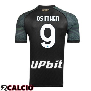 Terza Maglia SSC Napoli (Victor Osimhen 9) Nero 2023/2024