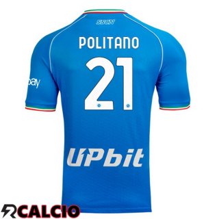 Prima Maglia SSC Napoli (Matteo Politano 21) Blu 2023/2024  Prima Maglia SSC Napoli (Matteo Politano 21) Blu 2023/2024