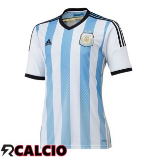 Prima Maglia Argentina Retro Bianco Blu 2014