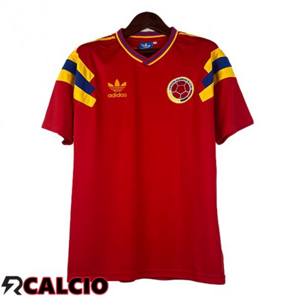 Seconda Maglie Calcio Colombia Retro Rosso 1990  Seconda Maglie Calcio Colombia Retro Rosso 1990
