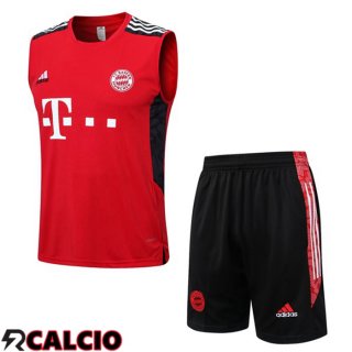 Canotta Calcio Bayern Monaco + Pantaloncini Rosso 2022/2023  Canotta Calcio Bayern Monaco + Pantaloncini Rosso 2022/2023